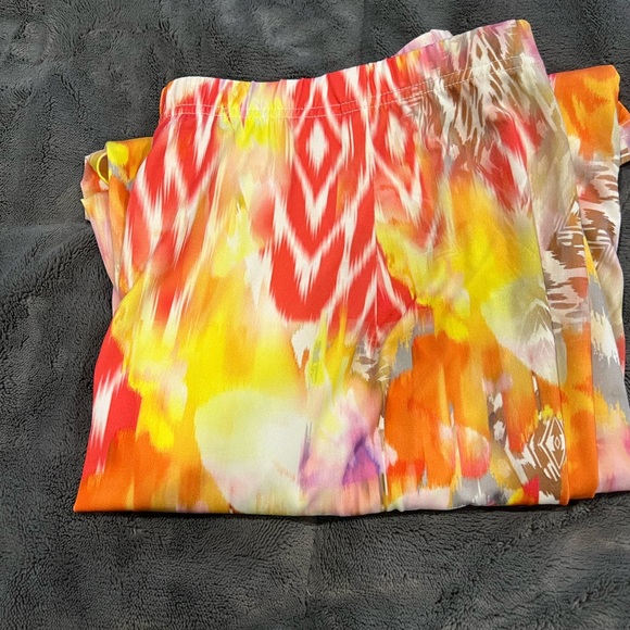 * Designer FRF Skirt stretch waistband multi colored  Maxi - Picture 3 of 7